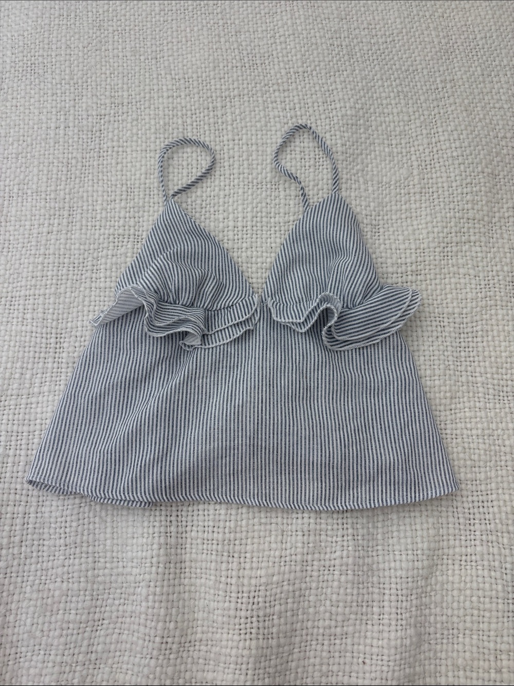 Bershka pinstripe babydoll tank top